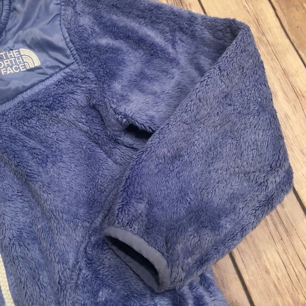 North face periwinkle fuzzy jacket